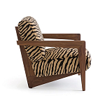 Кресло с обивкой из шенилла с тигровым принтом Tiger Chair варинант исполнения - 2 | Loft Concept в Самаре