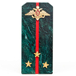 Сувенир Погон ВС из натурального камня змеевик Souvenir Epaulets варинант исполнения - 2 | Loft Concept в Самаре