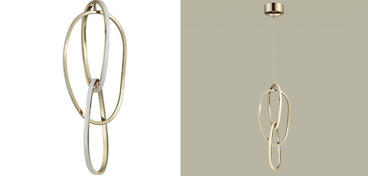 Подвесной светильник 3 Chain Link Gold 61 Подвесной светильник 3 Chain Link Gold 61 - Loft-Concept в Самаре