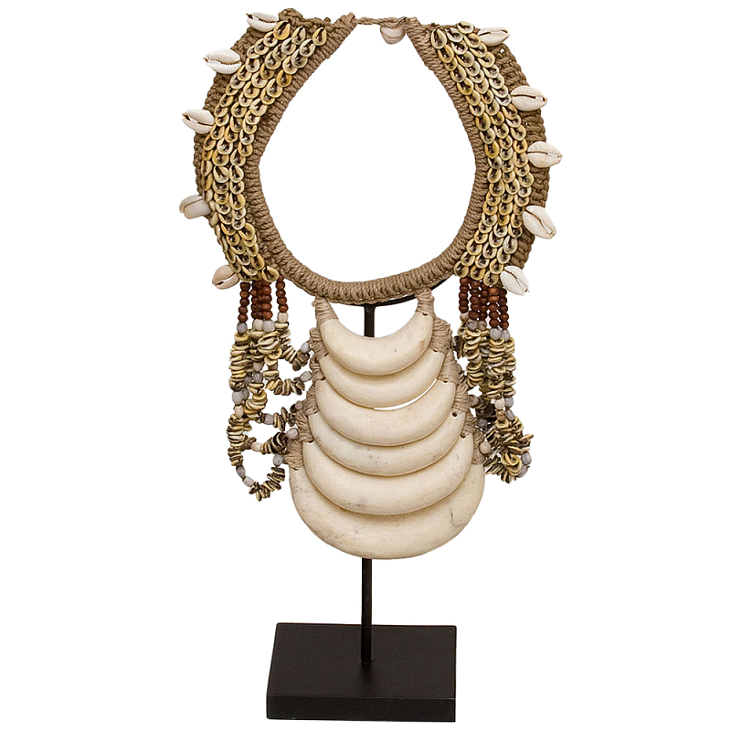 Ожерелье из ракушек на подставке Ethnic Beige Shells Necklace Бежевый Коричневый Ожерелье из ракушек на подставке Ethnic Beige Shells Necklace Бежевый Коричневый в Самаре | Loft Concept