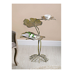 Столик приставной с тремя столешницами Тропические листья Tropical Forest gold варинант исполнения - 5 | Loft Concept в Самаре
