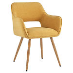 Стул в рогожке желтого цвета NEASAN STOOL варинант исполнения - 1 | Loft Concept в Самаре