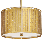 Люстра с золотым фактурным каркасом и тканевым абажуром Lustery Gold варинант исполнения - 2 | Loft Concept в Самаре