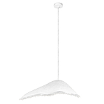 Подвесной светильник с асимметричным волнообразным абажуром и фактурной бахромой по краю Tactile Line варинант исполнения - 2 | Loft Concept в Самаре