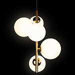 Подвесной светильник с 5-ю белыми шарообразными плафонами Bubble Chandelier варинант исполнения - 4 | Loft Concept в Самаре
