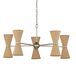 Люстра серебряного цвета с тканевыми абажурами Loft Rope Light варинант исполнения - 2 | Loft Concept в Самаре