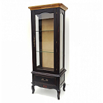 Витрина однодверная с ящиком и 3-мя полками из массива березы Vintage варинант исполнения - 1 | Loft Concept в Самаре