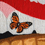 Картина вышивка бисером Grill Cut Out With Butterfly варинант исполнения - 2 | Loft Concept в Самаре