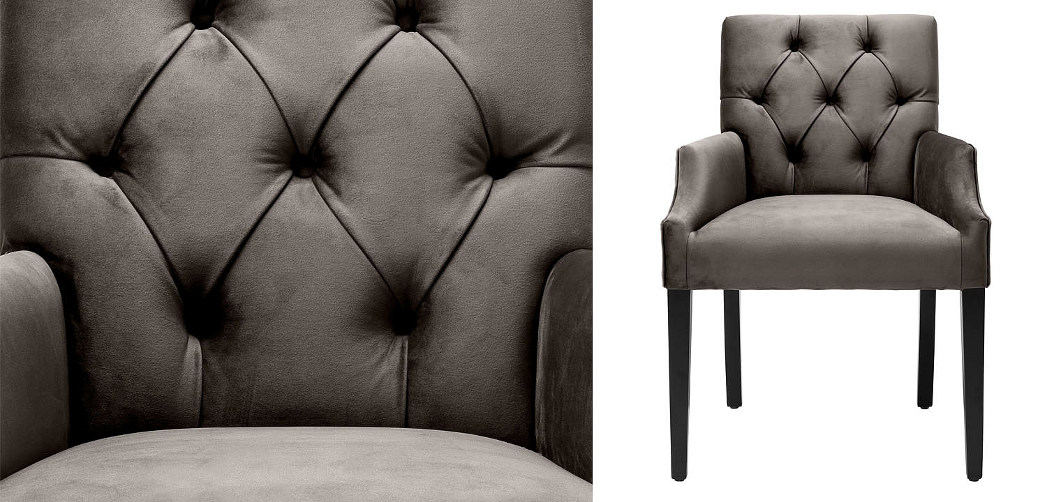 Стул Eichholtz DINING CHAIR ATENA WITH ARM dark Стул Eichholtz DINING CHAIR ATENA WITH ARM dark - Loft-Concept в Самаре