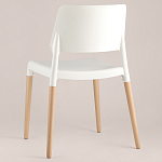 Пластиковый стул на ножках из массива бука Ferret White 4 шт варинант исполнения - 5 | Loft Concept в Самаре
