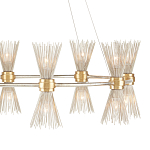 Люстра круглая с фактурными абажурами из тонких металлических палочек Wild Thorns варинант исполнения - 1 | Loft Concept в Самаре