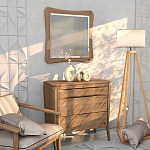 Зеркало квадратное c деревянной рамой из массива дуба Tasteful Furniture варинант исполнения - 3 | Loft Concept в Самаре