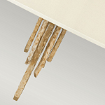 Люстра подвесная с широким белым текстильным абажуром и вертикальными декоративными элементами Hinkley варинант исполнения - 4 | Loft Concept в Самаре