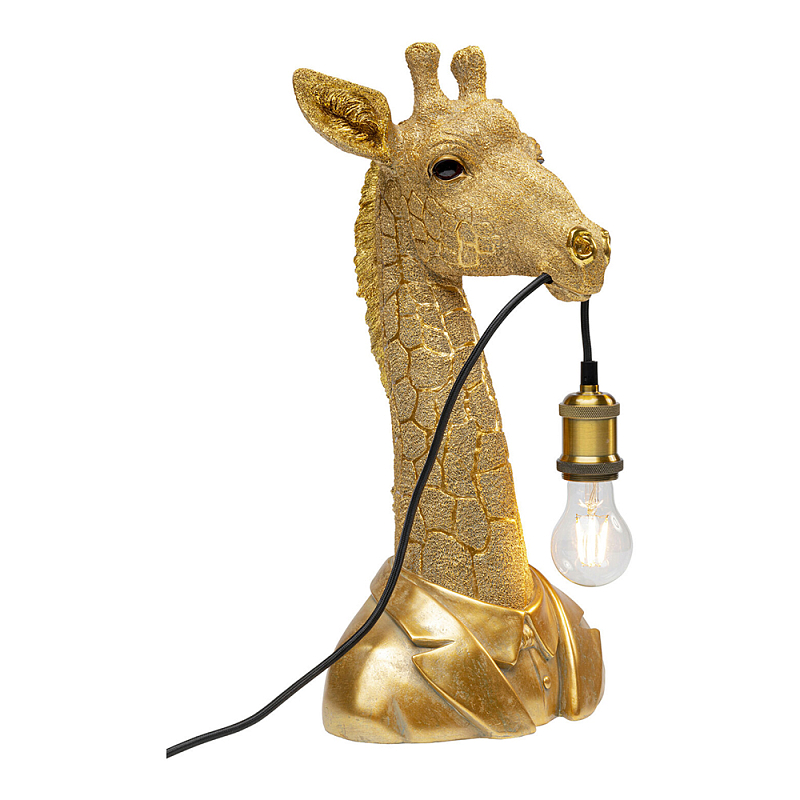 Настольная лампа в детскую Жираф в золотом костюме Золотой в Самаре | Loft Concept 