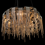 Люстра подвесная круглая с изогнутыми металлическими дугами и ниспадающими цепочками 65 см Atlantis Chain варинант исполнения - 17 | Loft Concept в Самаре