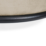 Банкетка круглая бежевый велюр на 4-х металлических ножках черного цвета SANJAY варинант исполнения - 3 | Loft Concept в Самаре