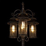 Уличный фонарь с тремя стеклянными плафонами и коваными элементами Elysian Lanterns варинант исполнения - 5 | Loft Concept в Самаре