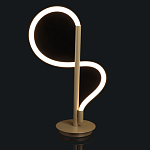 Настольная лампа белым изогнутым плафоном на круглой подставке Luke Lampco Tracer Lamp варинант исполнения - 2 | Loft Concept в Самаре