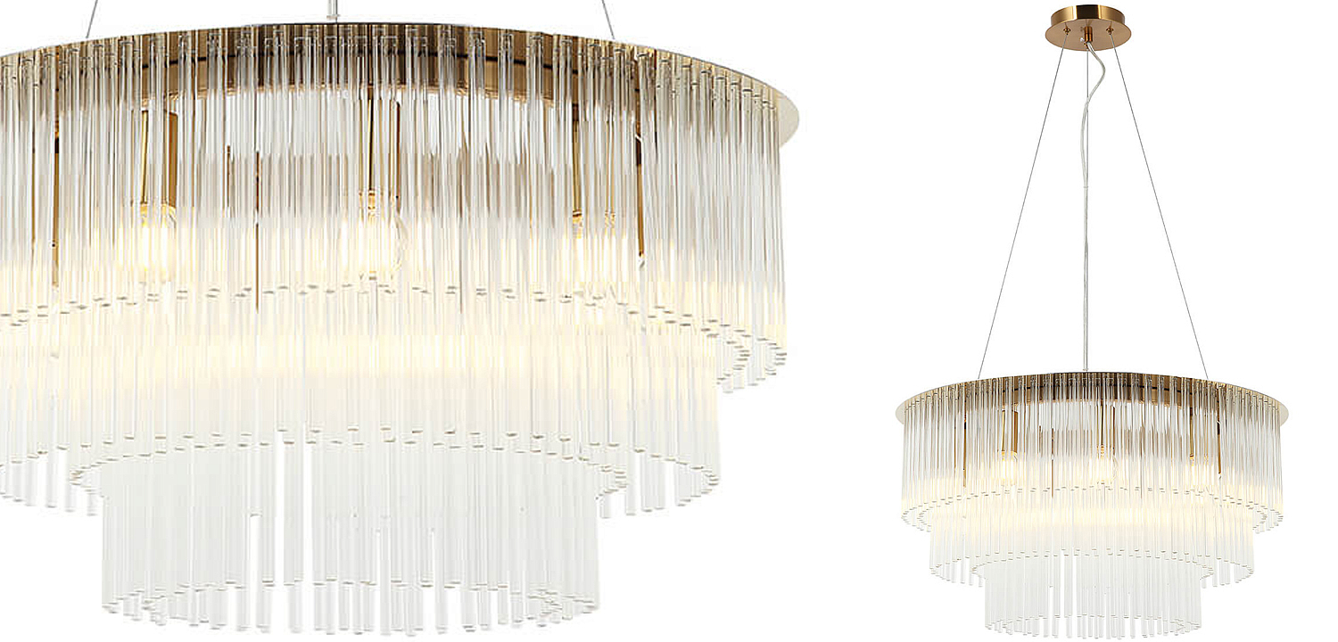 Люстра Harrison Chandelier gold 9 lamp Люстра Harrison Chandelier gold 9 lamp - Loft-Concept в Самаре