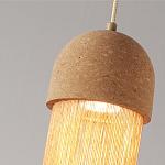 Подвесной светильник натуральная пробка с бахромой Natural Cork варинант исполнения - 3 | Loft Concept в Самаре