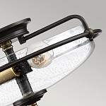 Потолочный светильник со стеклянным плафоном на изогнутых кронштейнах Quoizel  варинант исполнения - 6 | Loft Concept в Самаре