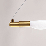 Люстра горизонтальная с волнистым белым плафоном Golden Swirl варинант исполнения - 9 | Loft Concept в Самаре