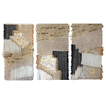 Триптих Геометрический гобелен бежевый Figurative Beige Wall Hangings варинант исполнения - 4 | Loft Concept в Самаре