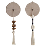 Аксессуар на стену диск с деревянными бусинами Wall Decor Thread Disc  варинант исполнения - 4 | Loft Concept в Самаре