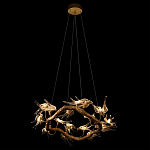 Люстра подвесная с прозрачными стеклянными птичками на ветвях Диаметр 80 см Serip Voa варинант исполнения - 5 | Loft Concept в Самаре