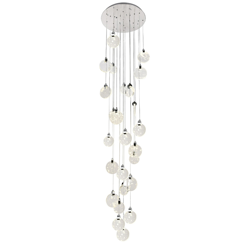 Каскадная люстра с плафонами в виде круглых пластин из хрусталя Esme Round Plates Chrome Chandelier 25 Хром Прозрачный Каскадная люстра с плафонами в виде круглых пластин из хрусталя Esme Round Plates Chrome Chandelier 25 Хром Прозрачный в Самаре | Loft Concept