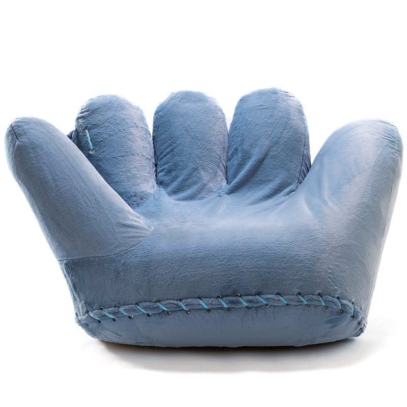 Дизайнерское плюшевое кресло в форме руки голубое Poltronova Joe Plush Baby Blue Armchair Голубой Дизайнерское плюшевое кресло в форме руки голубое Poltronova Joe Plush Baby Blue Armchair Голубой в Самаре | Loft Concept
