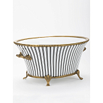 Кашпо Black white stripe варинант исполнения - 2 | Loft Concept в Самаре