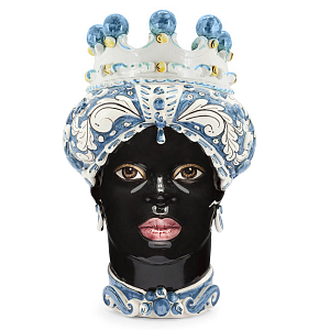 Ваза VASE MORO LADY ORNATE H41 blue