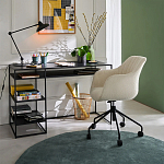 Вращающееся кресло с обивкой букле Boucle Office Chair варинант исполнения - 5 | Loft Concept в Самаре