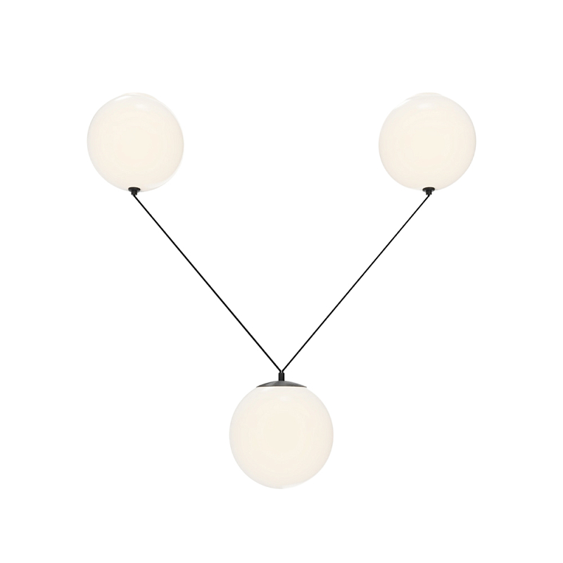 Подвесной светильник Twins 3000К 26Вт Черный Белый в Самаре | Loft Concept 