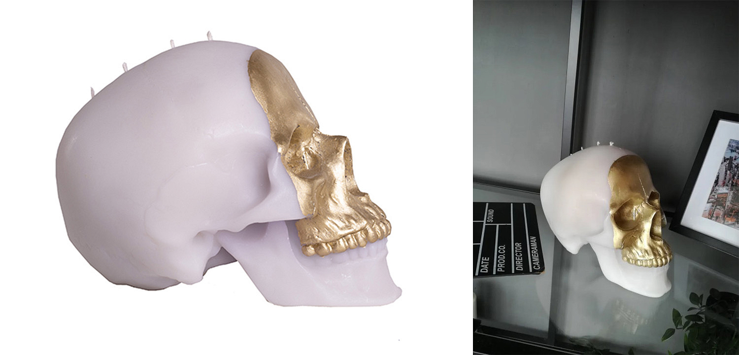 Свеча Gold Skull Свеча Gold Skull - Loft-Concept в Самаре