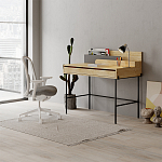 Стол письменный с выдвижным ящиком цвета древесины LEILA WORKING TABLE OAK ANTHRACITE варинант исполнения - 8 | Loft Concept в Самаре