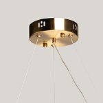 Люстра круглая золотого цвета с прозрачными рельефными стеклянными вставками Textured Glass Chandelier варинант исполнения - 11 | Loft Concept в Самаре