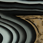 Дизайнерский комод с 4-мя дверцами в черно-золотых тонах Calista варинант исполнения - 1 | Loft Concept в Самаре