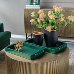 Комплект из двух прямоугольных подносов зеленого цвета Serpent варинант исполнения - 4 | Loft Concept в Самаре