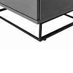 Стеллаж книжный цвета графит с 3-мя открытыми полками и дверкой Strict Lines варинант исполнения - 3 | Loft Concept в Самаре