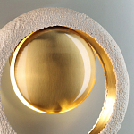 Бра с бежевым текстурным кольцом и латунным шаром в центре Tactile  варинант исполнения - 7 | Loft Concept в Самаре