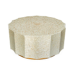 Стол кофейный с отделкой раковинами устриц Coastal Charm варинант исполнения - 2 | Loft Concept в Самаре