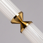 Подвесной светильник с двумя белыми рифлеными цилиндрическими плафонами Golden Swirl варинант исполнения - 7 | Loft Concept в Самаре