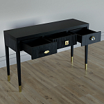 Дизайнерский Письменный стол Elsa Dreams Black с тремя ящиками варинант исполнения - 4 | Loft Concept в Самаре