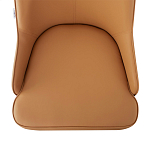 Стул оранжевый с высокой спинкой из искуственной кожи на серых металлических ножках Enigma Orange варинант исполнения - 3 | Loft Concept в Самаре