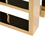 Столик журнальный квадратный с основанием в оттенках хром и золото Harmony Color and Shapes варинант исполнения - 3 | Loft Concept в Самаре