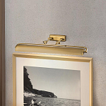 Светильник для картин цвета состаренная латунь с широким плафоном на прямоугольном основании Elstead Lighting варинант исполнения - 6 | Loft Concept в Самаре