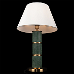 Настольная лампа на основании из зеленого мрамора с белым абажуром Noelia Green варинант исполнения - 4 | Loft Concept в Самаре