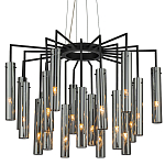 Люстра со стеклянными цилиндрическими плафонами Luminous Cylinders Smoky варинант исполнения - 3 | Loft Concept в Самаре